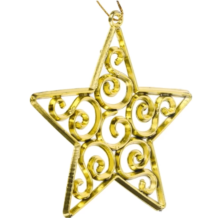 Набор золотых декоративных подвесок Сноу Бум 4 шт