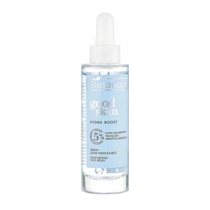 Сыворотка BIELENDA GOOD SKIN HYDRA BOOST сильно увлажняющая с гиалуроновой кислотой, трегалозой, трипептидами, 30мл