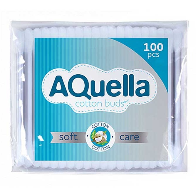 Ватные палочки Aquella 100шт в пакете