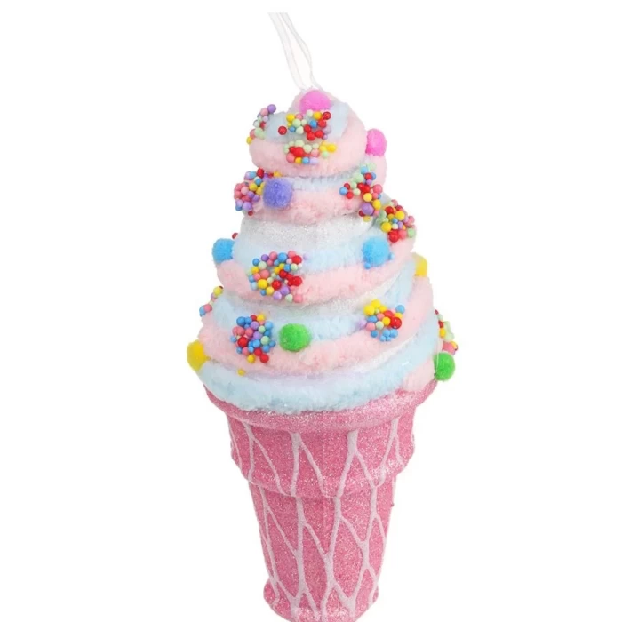 Подвеска декоративная Сноу Бум Мороженое-рожок с кремом 374-526