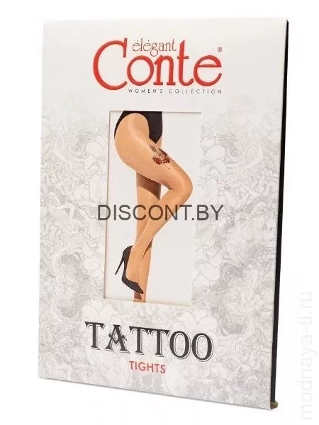 Колготки Conte Elegant TATTOO с рисунком Butterfly