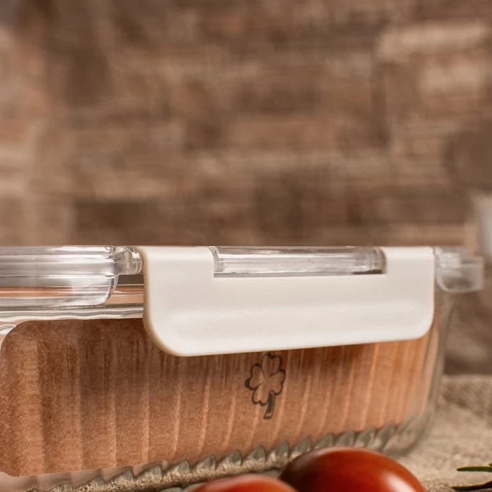 Контейнер из жаропрочного стекла с крышкой 1л