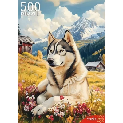 Пазл Рыжий кот Собака в горах 500 элементов