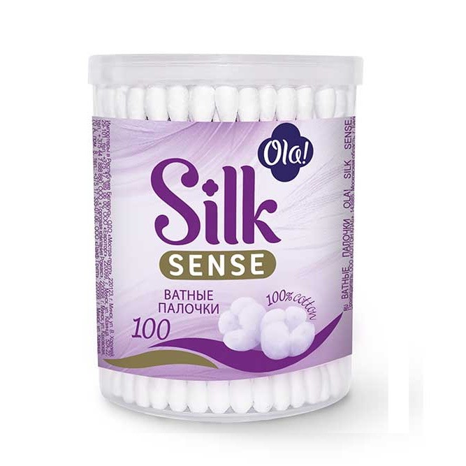 Ватные палочки Ola! Silk Sense 100шт в круглой банке