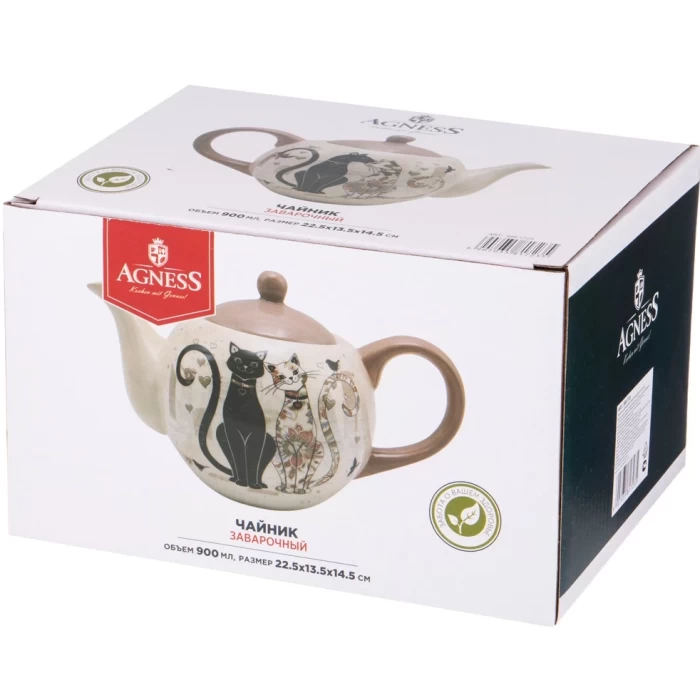 Чайник заварочный Agness Парижские коты 900мл