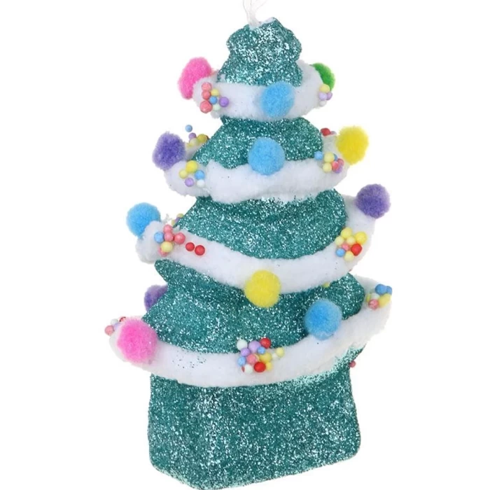 Подвеска декоративная Сноу Бум Елочка с помпонами 374-520