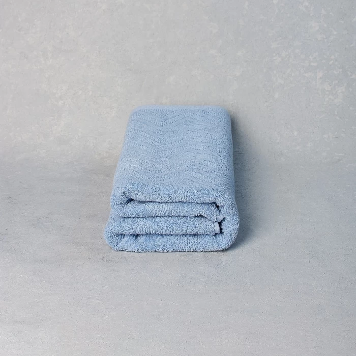 Полотенце махровое ТМ "ЦУМ" Зигзаг голубой 70х140 см