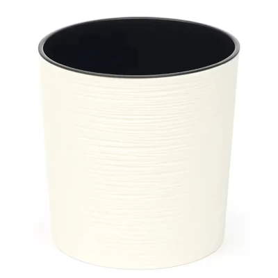 Кашпо пластмассовое Malwa кремовое 25×25см