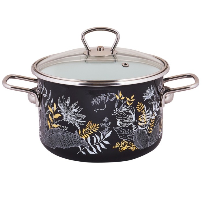 Кастрюля TM Appetite 8SD205S Botany black 4л