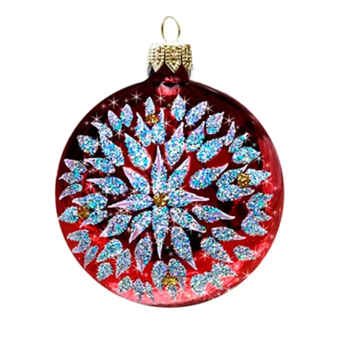 Шар стеклянный декорированный Декарт Астра 80 в25