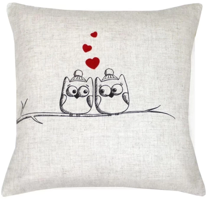 Подушка декоративная Matex Love Story Влюбленные совы 40х40