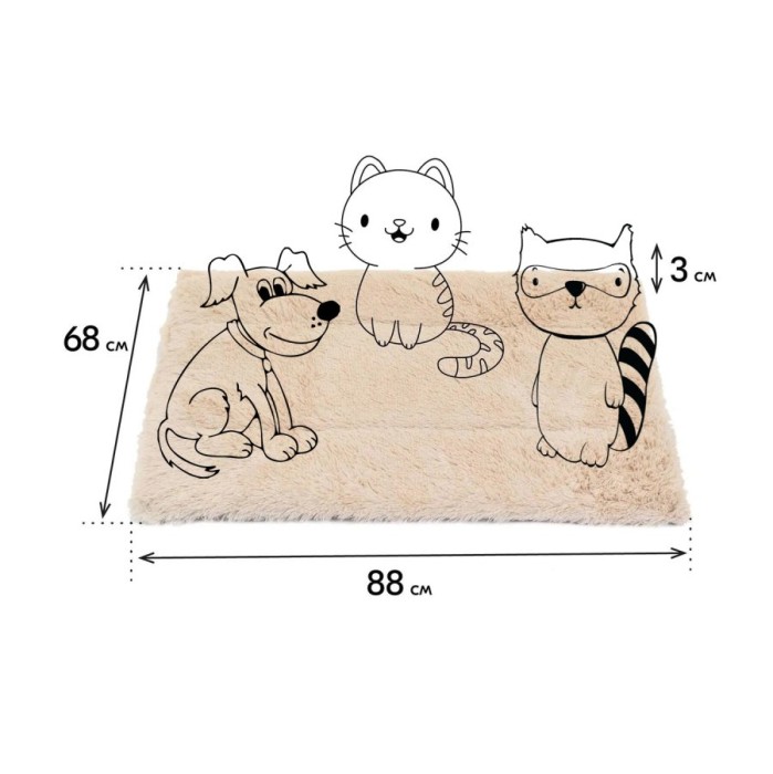 Подстилка-лежанка для животных  MATEX PET PLUSH 88*68*3 арт. 55-754