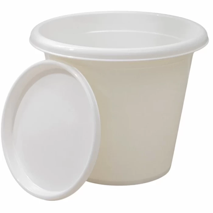 Горшок для цветов Альтернатива Эконом белый