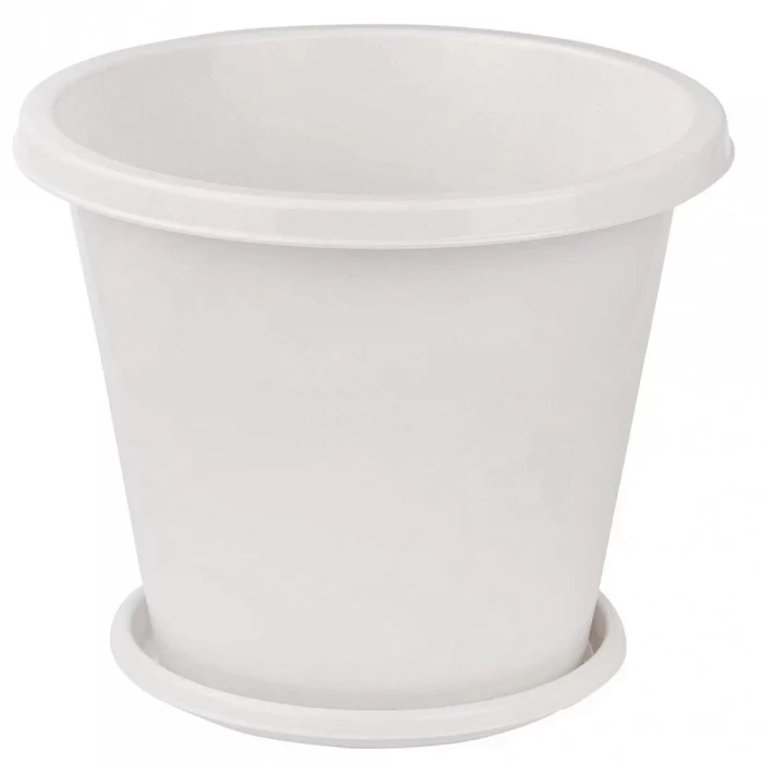 Горшок для цветов Альтернатива Эконом белый