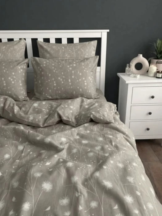 Комплект постельного белья двуспальный ТМ "ЦУМ" Одуванчики коричневые