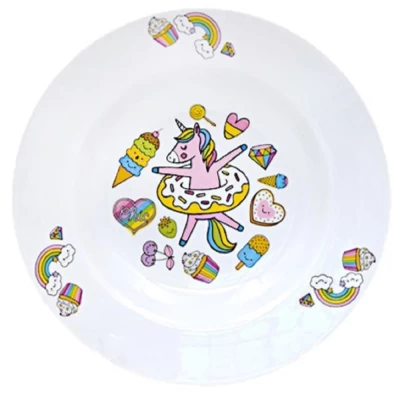 Тарелка глубокая Идиллия Единорожки 20см арт.0с1447ф34