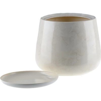 Горшок для цветов Скар­лет №2 белый/серый