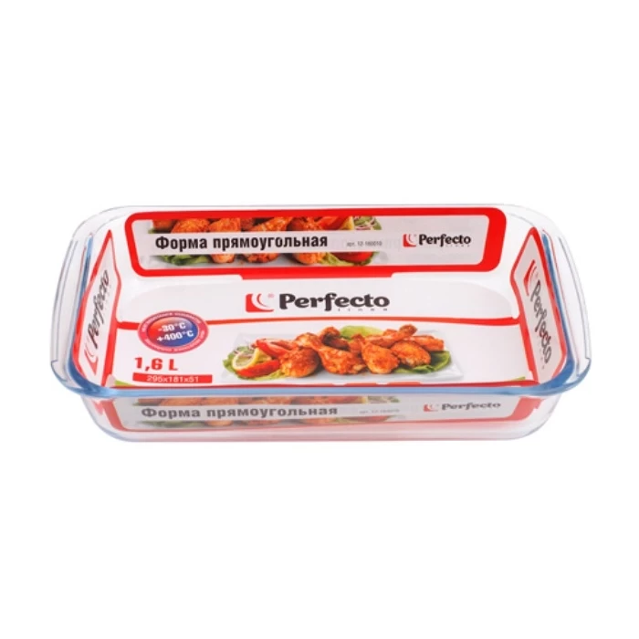 Форма из жаропрочного стекла, 1.6 л, прямоугольная Perfecto Linea    