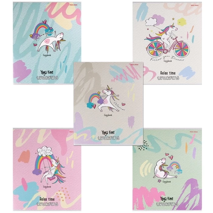 Тетрадь 48л клетка "Смешные единороги"  арт. 48-2275