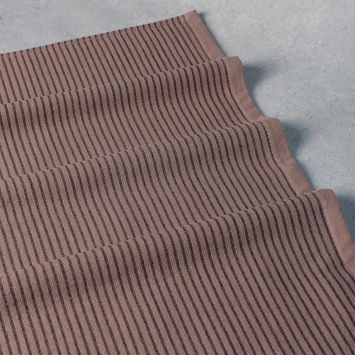 Полотенце махровое ТМ "ЦУМ" Полоска беж/кофе 50х90 см