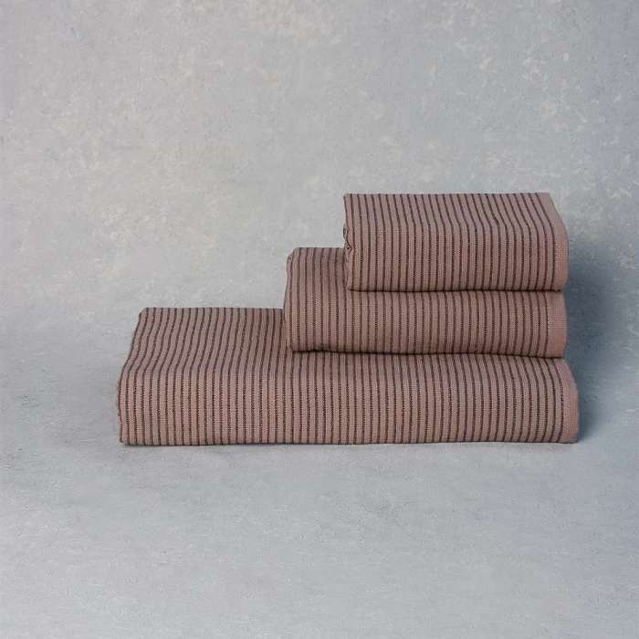 Полотенце махровое ТМ "ЦУМ" Полоска беж/кофе 50х90 см