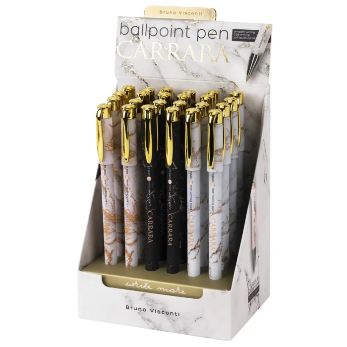 Ручка шариковая Bruno Visconti Carrara 0,38мм синяя корпус ассорти арт.20-0204/61