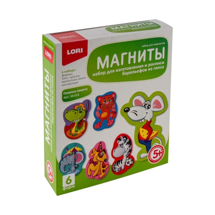 Фигурки на магнитах "Озорные зверята" Lori арт. М-014