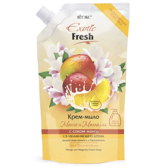 Мыло жидкое Витэкс Exotic Fresh Манго и Магнолия дой-пак 750мл