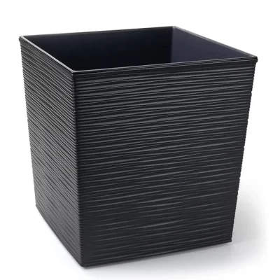 Кашпо пластмассовое Juka dluto графитовое 19×19×19см