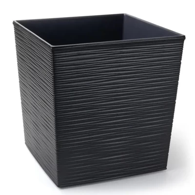 Кашпо пластмассовое Juka dluto графитовое 25×25×25см