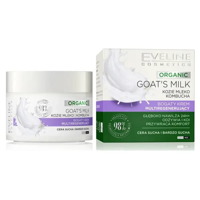 Крем для лица Eveline Organic Goat`s Milk мультирегенерирующий 50мл