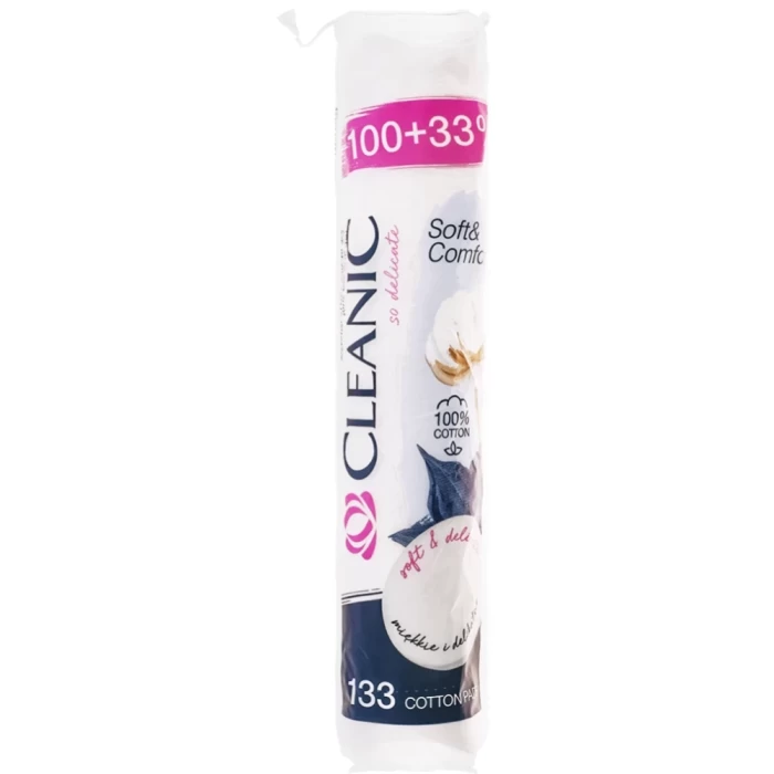 Диски ватные косметические CLEANIC Soft Comfort +33% 100шт