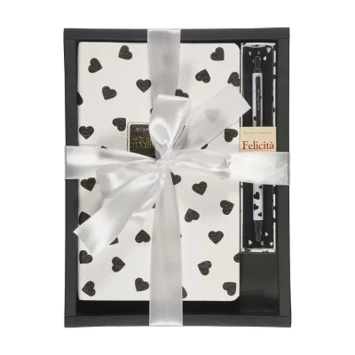 Набор подарочный Сердечки ежедневник А5 и ручка Bruno Visconti 3-743/01-5