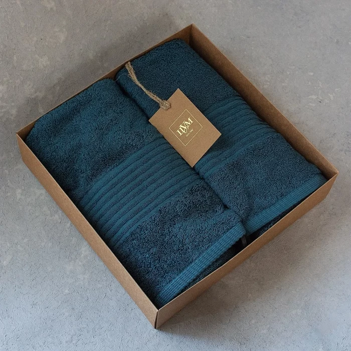 Набор полотенец махровых ТМ "ЦУМ" бирюза