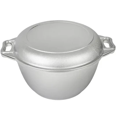 Казан алюминиевый литой ТМ Kukmara 4,0л походный с крышкой сковородой