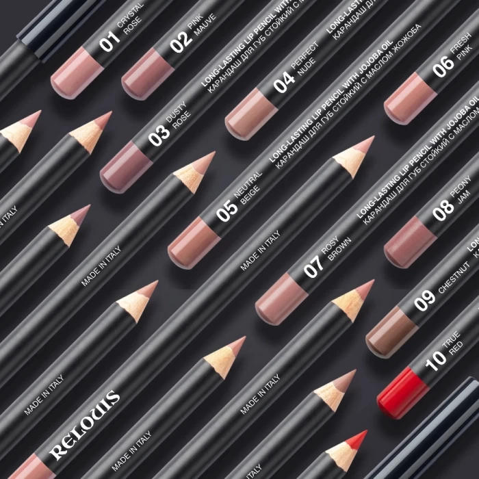 Карандаш для губ стойкий с маслом жожоба Relouis