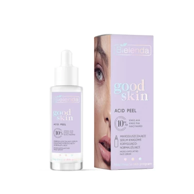 Сыворотка для лица Bielenda Good Skin Acid Peel микроотшелушивающая корректирующая с AHA + PHA 30г