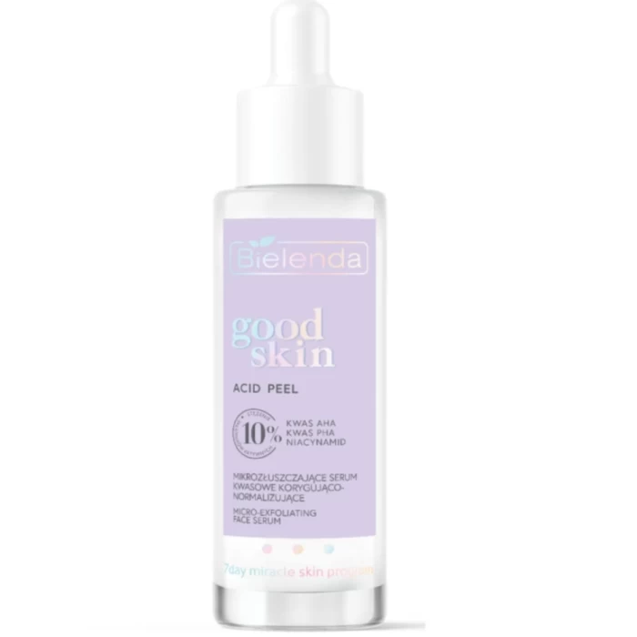 Сыворотка для лица Bielenda Good Skin Acid Peel микроотшелушивающая корректирующая с AHA + PHA 30г