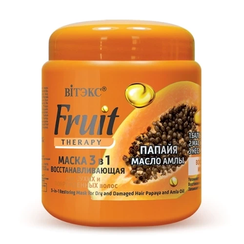 Маска Витэкс Fruit therapy Восстанавливающая Папайя и масло амлы 3в1 450мл 