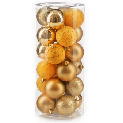 Набор шаров новогодних Ausini VT25-04020-1 золото 24шт