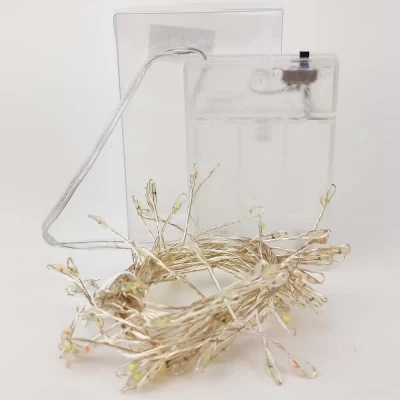 Гирлянда светодиодная теплый белый свет 2м