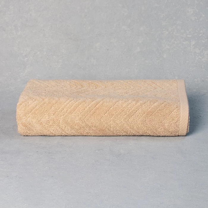 Полотенце махровое ТМ "ЦУМ" Зигзаг бежевый 70х140 см