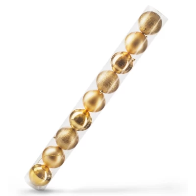 Набор шаров новогодних Ausini VT25-04010-1 золото 9шт