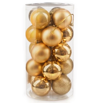 Набор шаров новогодних Ausini VT25-04007-1 золото 20шт