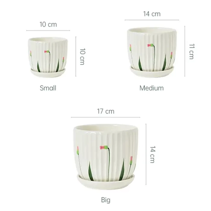 Горшок для цветов керамический 17×14см