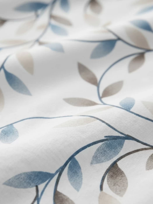 Комплект постельного белья Евро ТМ "ЦУМ" Голубые листья