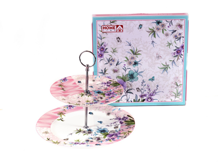 ГОРКА фарфоровая 2-ярусная 19/26 см