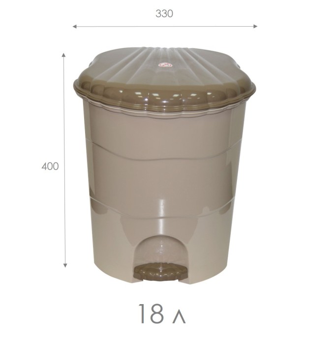 Ведро для мусора с педалью 18л                                                       
