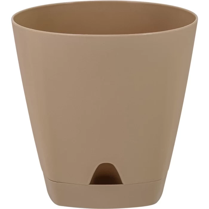Горшок для цветов InGreen  Amsterdam с прикорневым поливом молочный шоколад