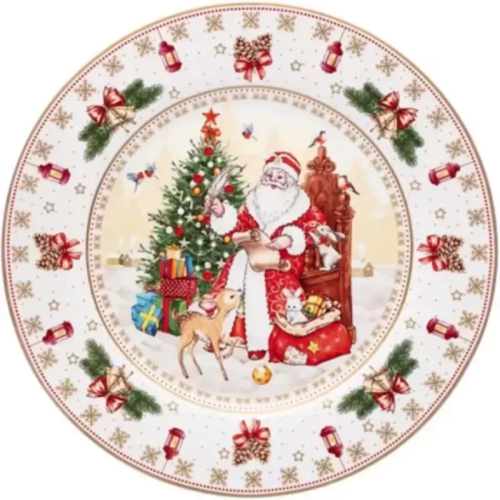 Тарелка обеденная Lefard Дед Мороз 27см